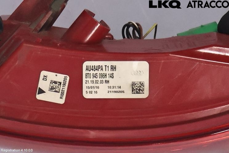 Audi A5 07-16 Bakljus Höger