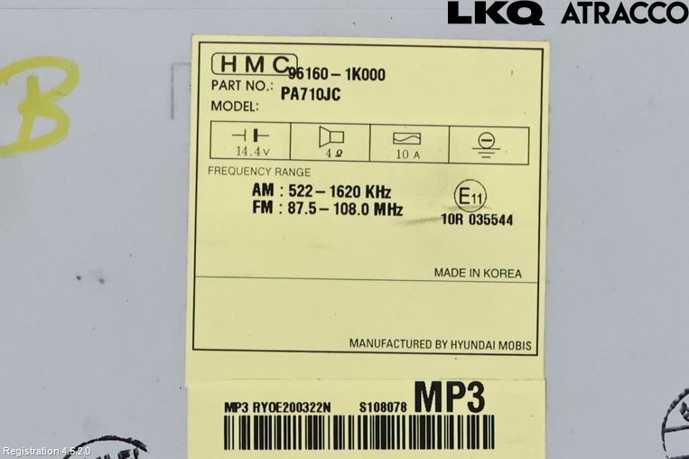 Hyundai ix20 Cd Radio - Multimediapanel