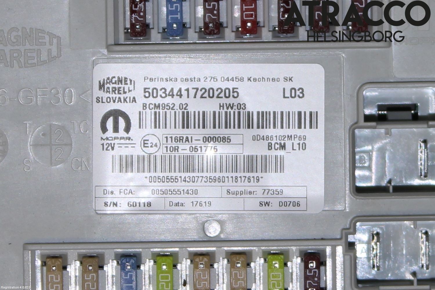 Alfa GIULIA Säkringsdosa-Elcentral