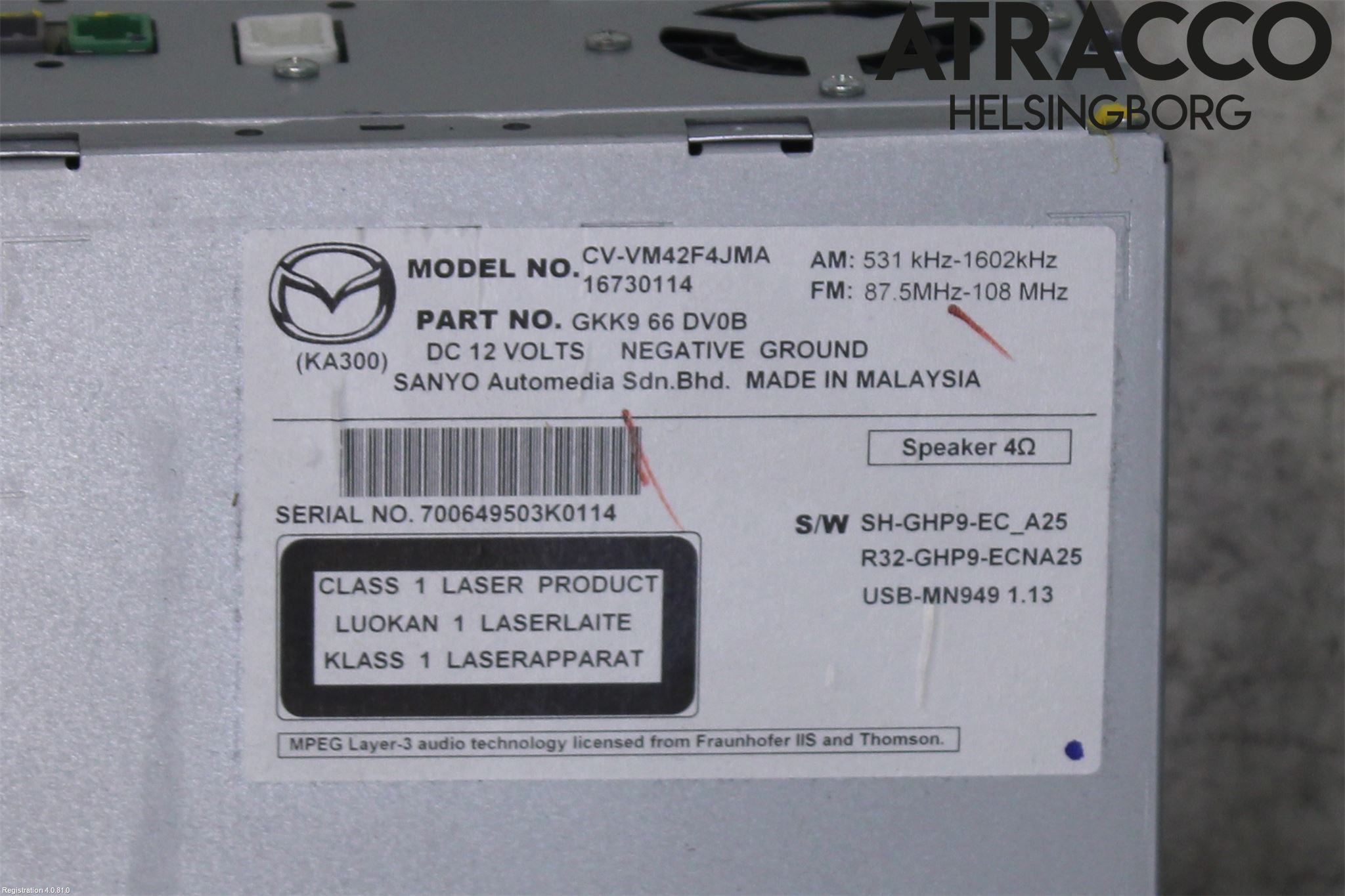 Mazda CX-5 12-17 Cd Radio - Multimediapanel