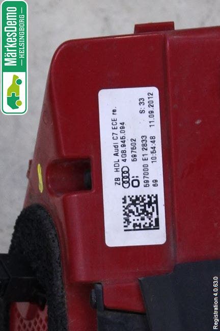 Audi A7/S7 4G 11-17 Bakljus Lucka Hö