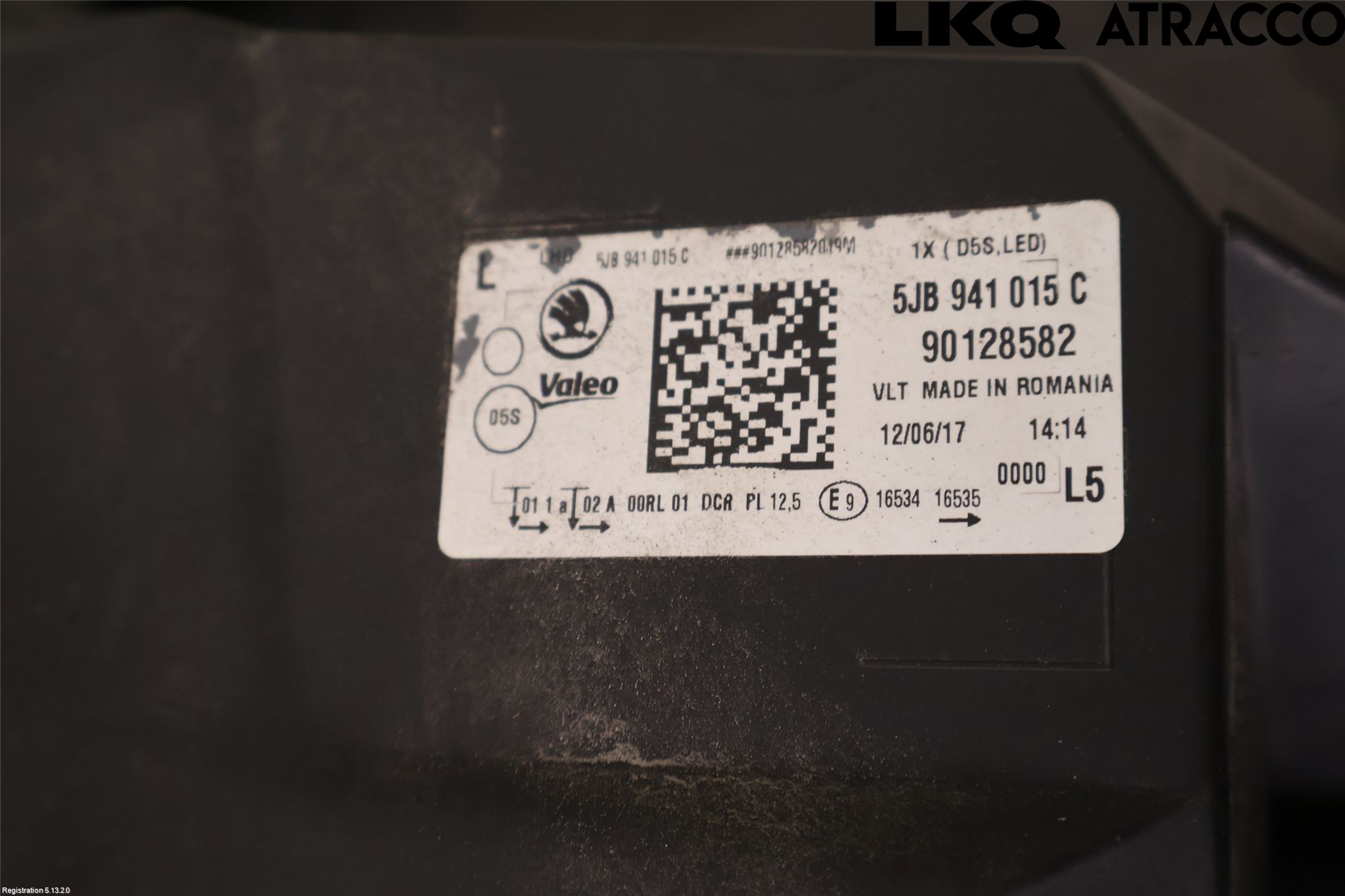 Skoda RAPID Strålkastare Vänster