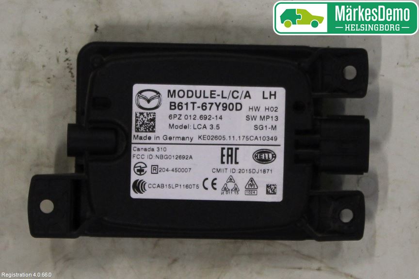 Mazda 3 III 14-19 Sensor Aktivt Kollisionsskydd