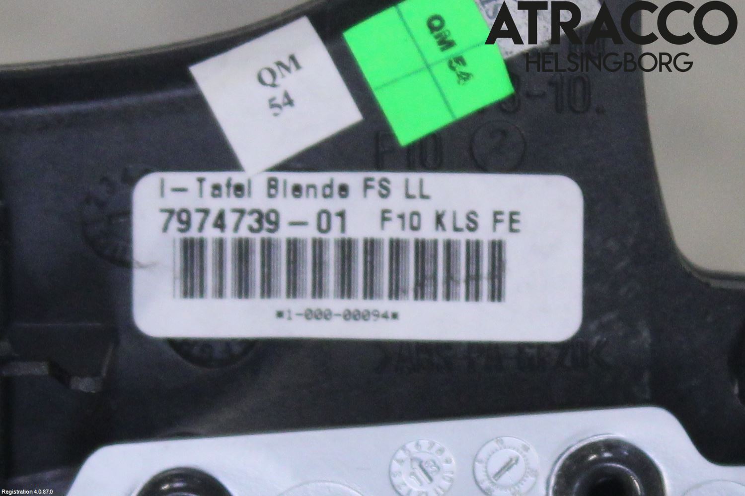 BMW 5 F10/F11/F18 09-17 Instrumentkonsoll Mitt