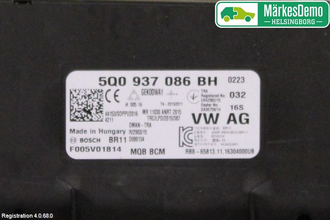 Volkswagen VW PASSAT 15-19 Komfort Styrdon
