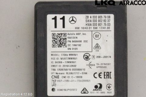 Mercedes-Benz MB E-KLASS (W213) 16-23 Sensor Aktivt Kollisionsskydd