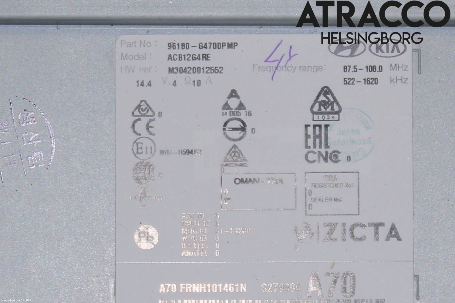 Hyundai i30 PD 17- Cd Radio - Multimediapanel