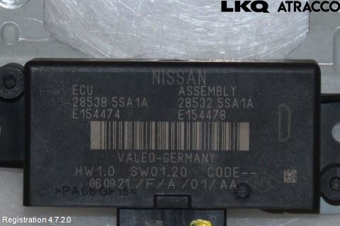 Nissan LEAF 18- Styrenhet Parkeringshjälp