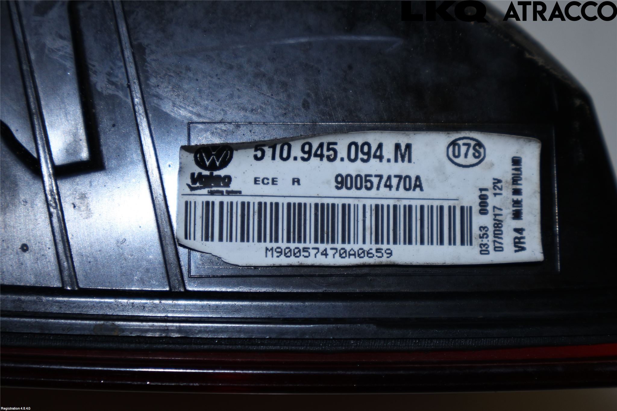 Volkswagen VW GOLF SPORTSVAN 15-20 Bakljus Lucka Hö