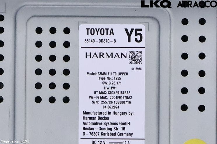 Toyota YARIS CROSS XP21 21- Cd Radio - Multimediapanel