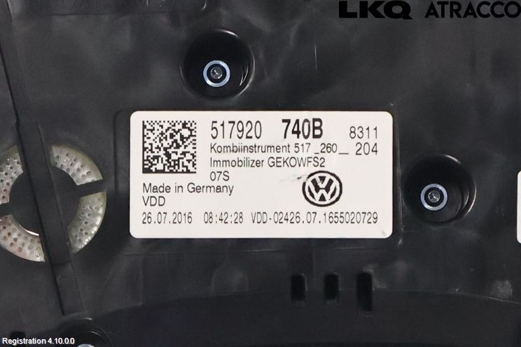 Volkswagen VW GOLF SPORTSVAN 15-20 Instrument Komb