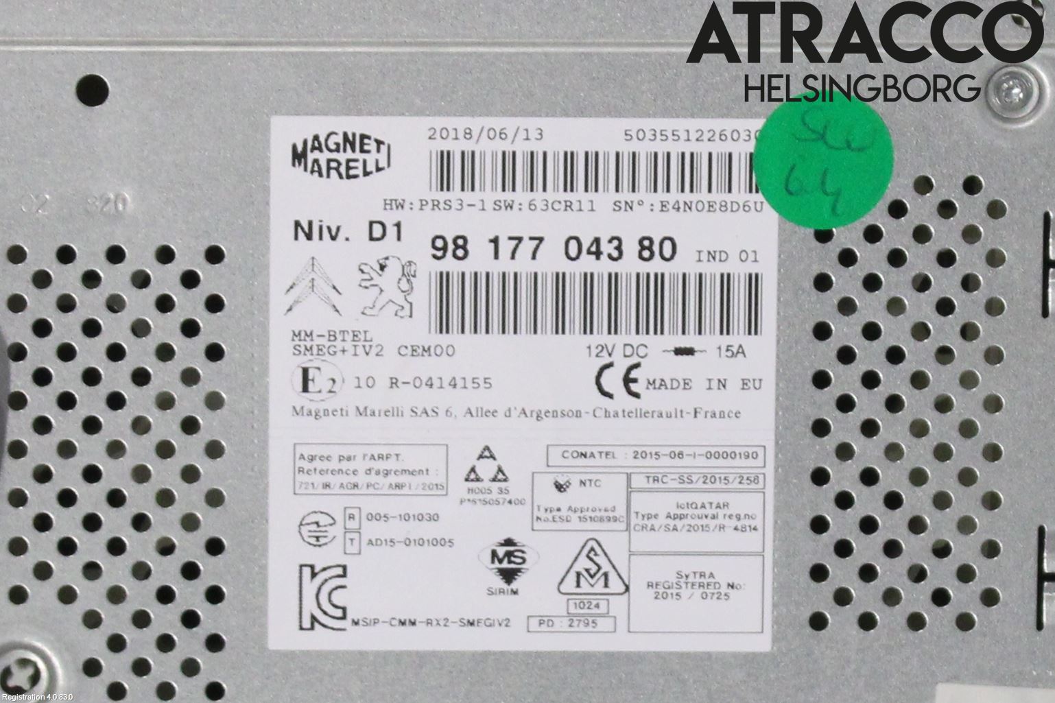 Peugeot PARTNER 16-18 Cd Radio - Multimediapanel