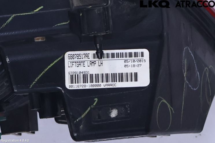 Fiat FREEMONT Bakljus Lucka Vä