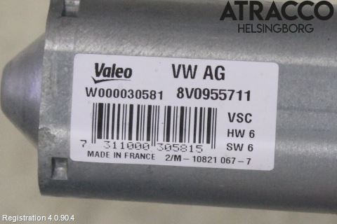 Audi A3/S3 8V 13-20 Torkarmotor Baklucka