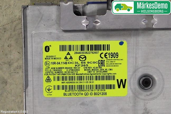 Mazda 2 (DJ) 15-22 Styrenhet Multimedia