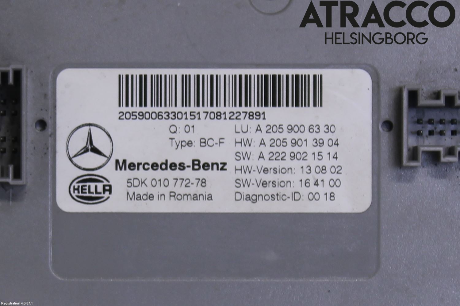 Mercedes-Benz MB C-KLASS (W205) 14-21 Styrenhet Övrigt