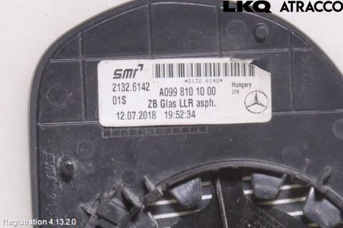 Mercedes-Benz MB E-KLASS (W213) 16-23 Spegelglas Hö