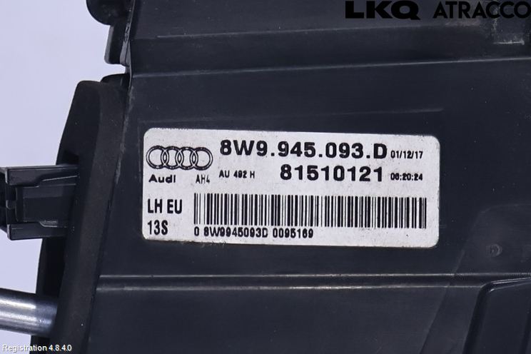 Audi A4/S4 B9 16-19 Bakljus Lucka Vä