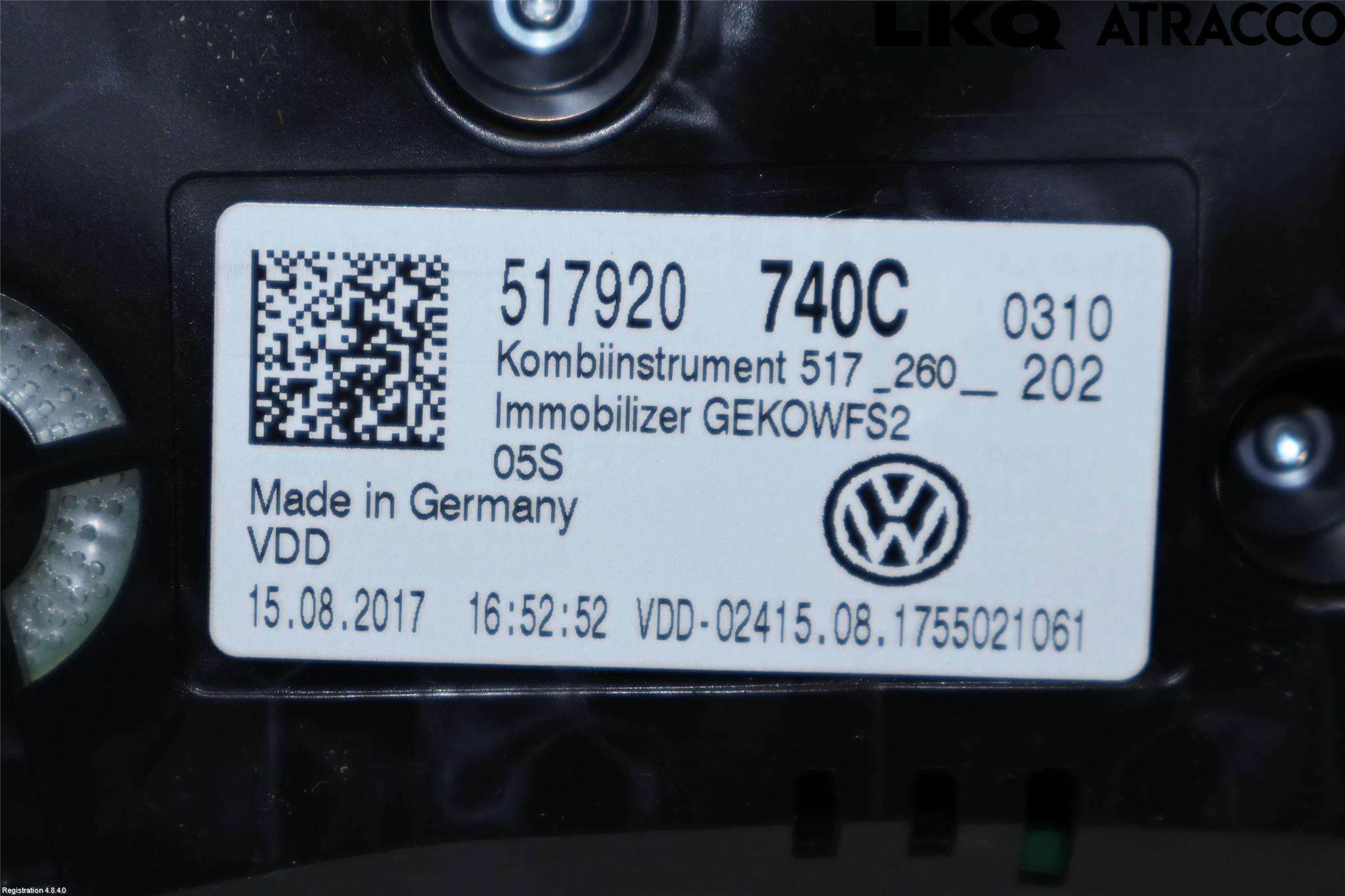 Volkswagen VW GOLF SPORTSVAN 15-20 Instrument Komb