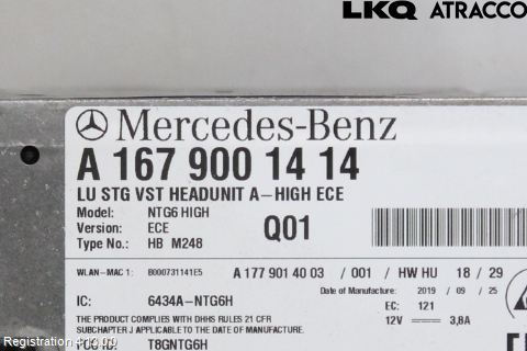 Mercedes-Benz MB A-KLASS (W176) 13-18 Radio