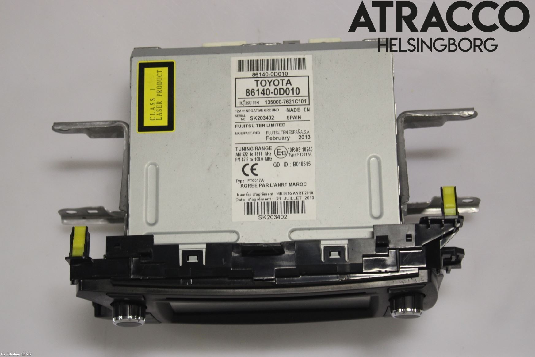 Toyota YARIS XP130 12-14 Cd Radio - Multimediapanel