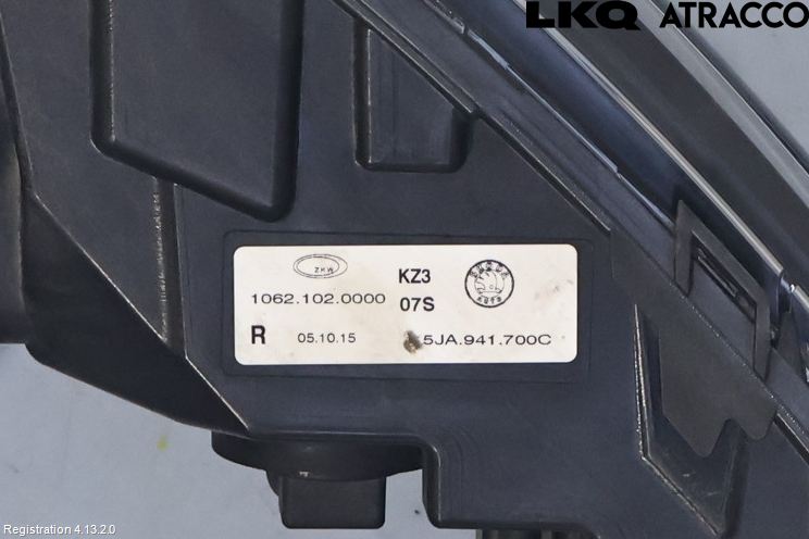 Skoda RAPID Dimljus-Varselljus Fram