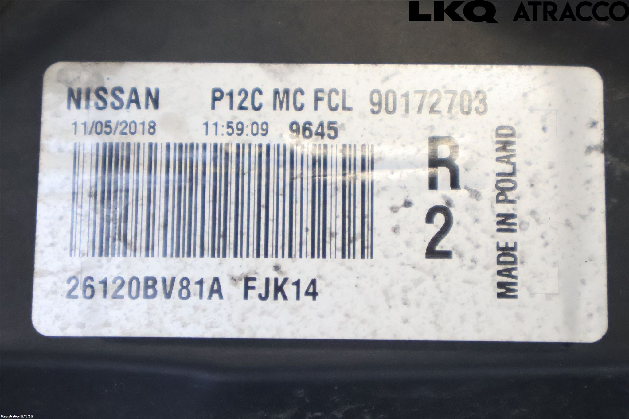 Nissan JUKE 14-19 Positionsljus Fram Hö