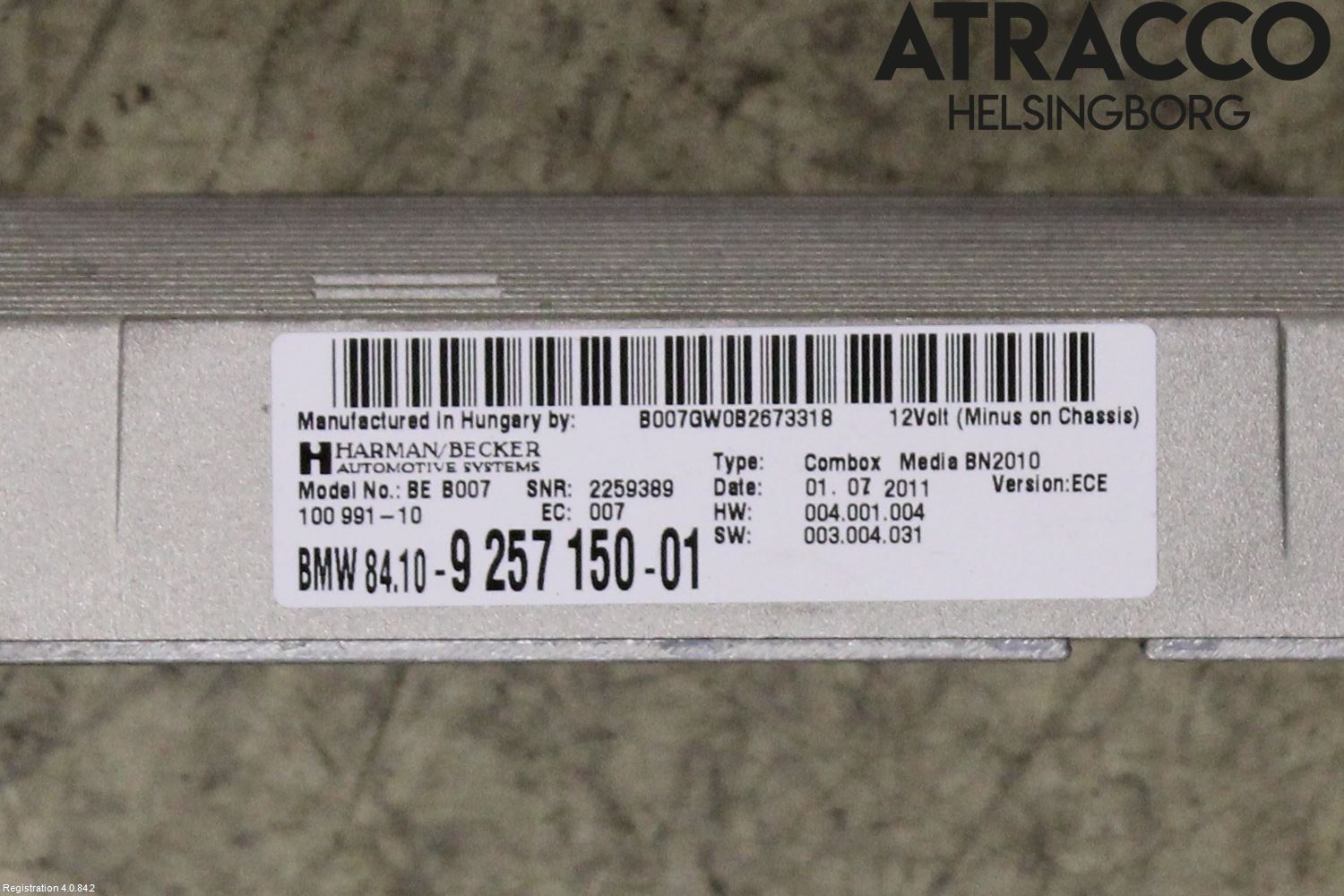 BMW 5 F10/F11/F18 09-17 Radio Övrigt