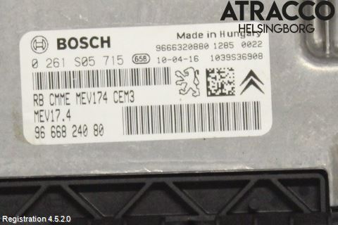 Citroen BERLINGO 08-18 Styrenhet Insprut Bensin