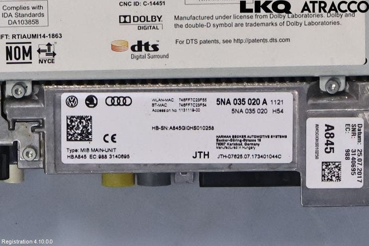 Volkswagen VW ARTEON 17- Cd Radio - Multimediapanel