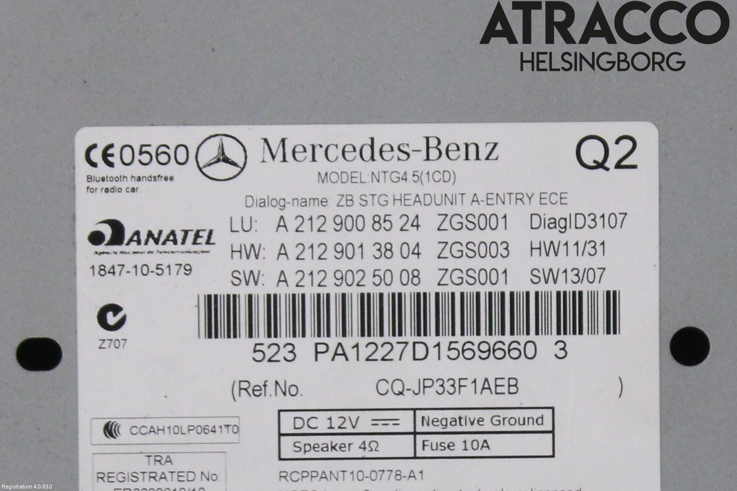 Mercedes-Benz MB E-KLASS (W212) 09-16 Cd Radio - Multimediapanel