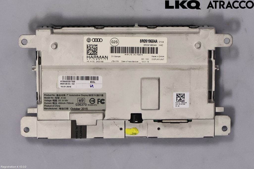 Audi A5 07-16 Multifunktionsdisplay