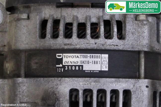 Toyota VERSO 09-18 Generator
