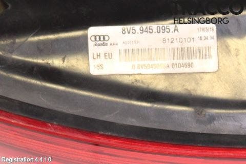 Audi A3/S3 8V 13-20 Bakljus Vänster