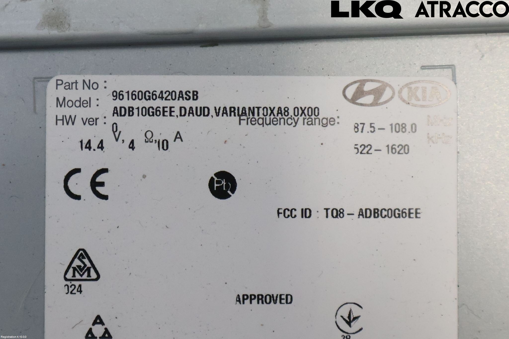 Kia PICANTO 17- Cd Radio - Multimediapanel