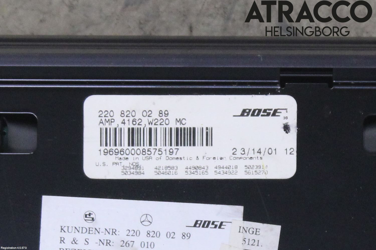 Mercedes-Benz MB S-KLASS (W220)  99-05 Radio-Stereo Förstärkare