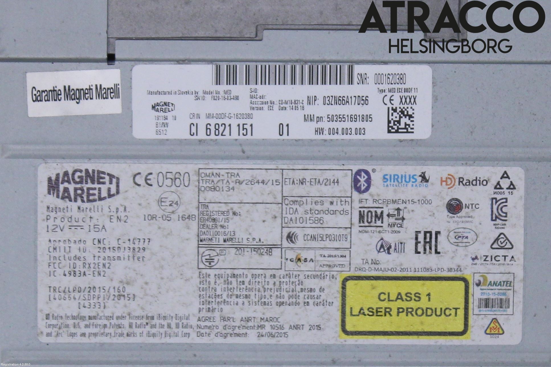 BMW 5 F10/F11/F18 09-17 Cd Radio - Multimediapanel