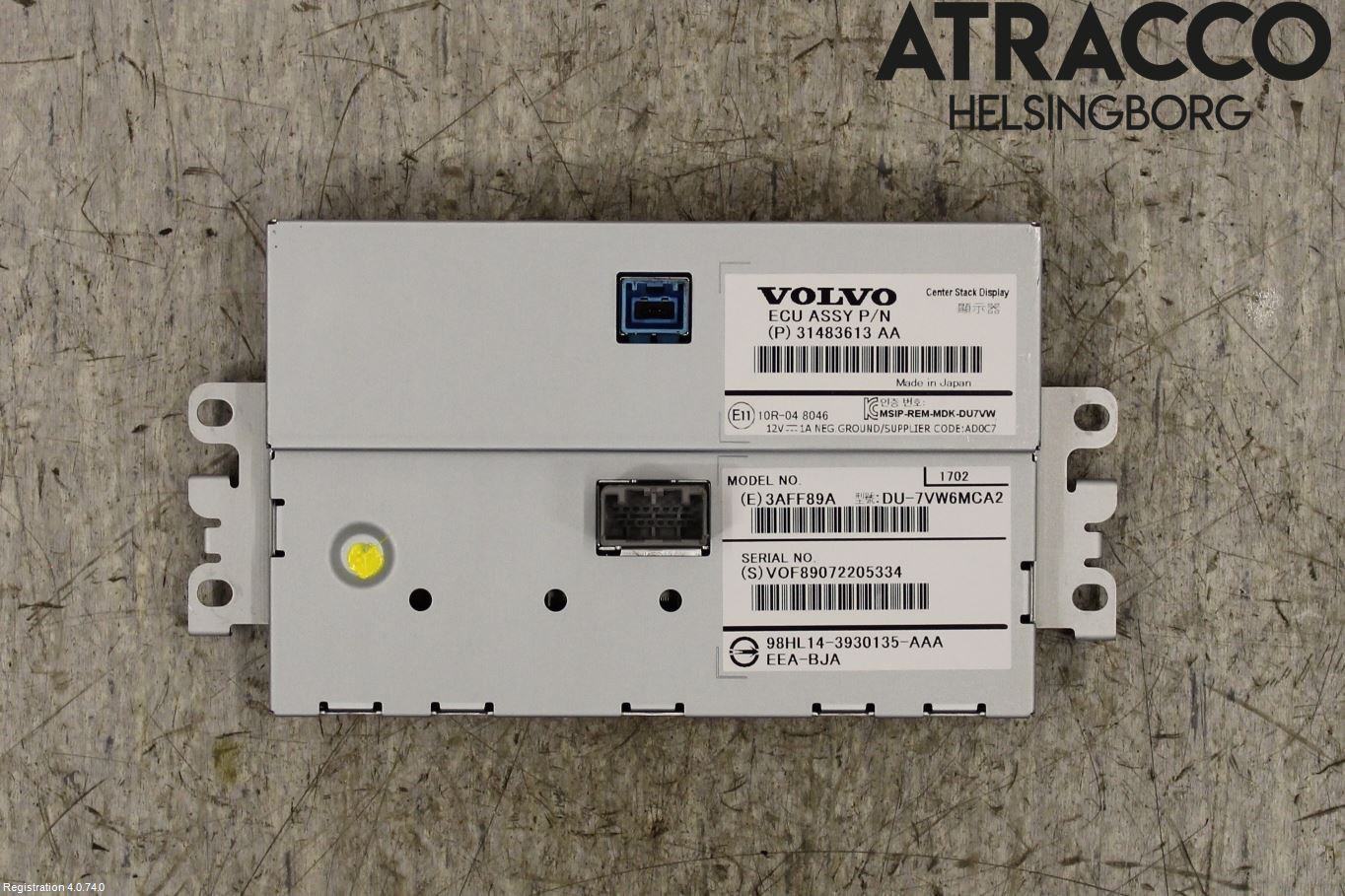 Volvo V40 12-19 Multifunktionsdisplay