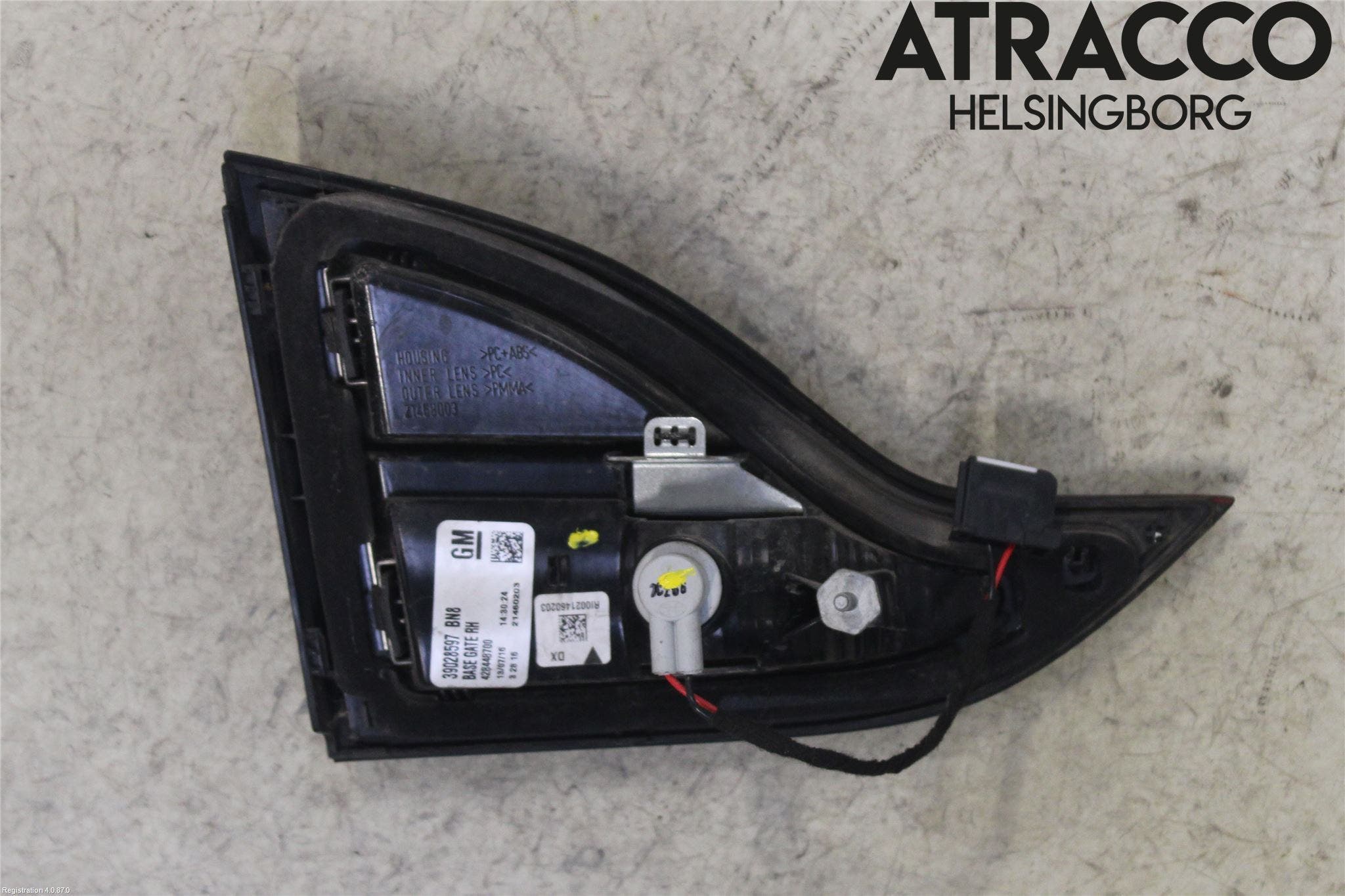 Opel ZAFIRA C 12-19 Bakljus Lucka Hö