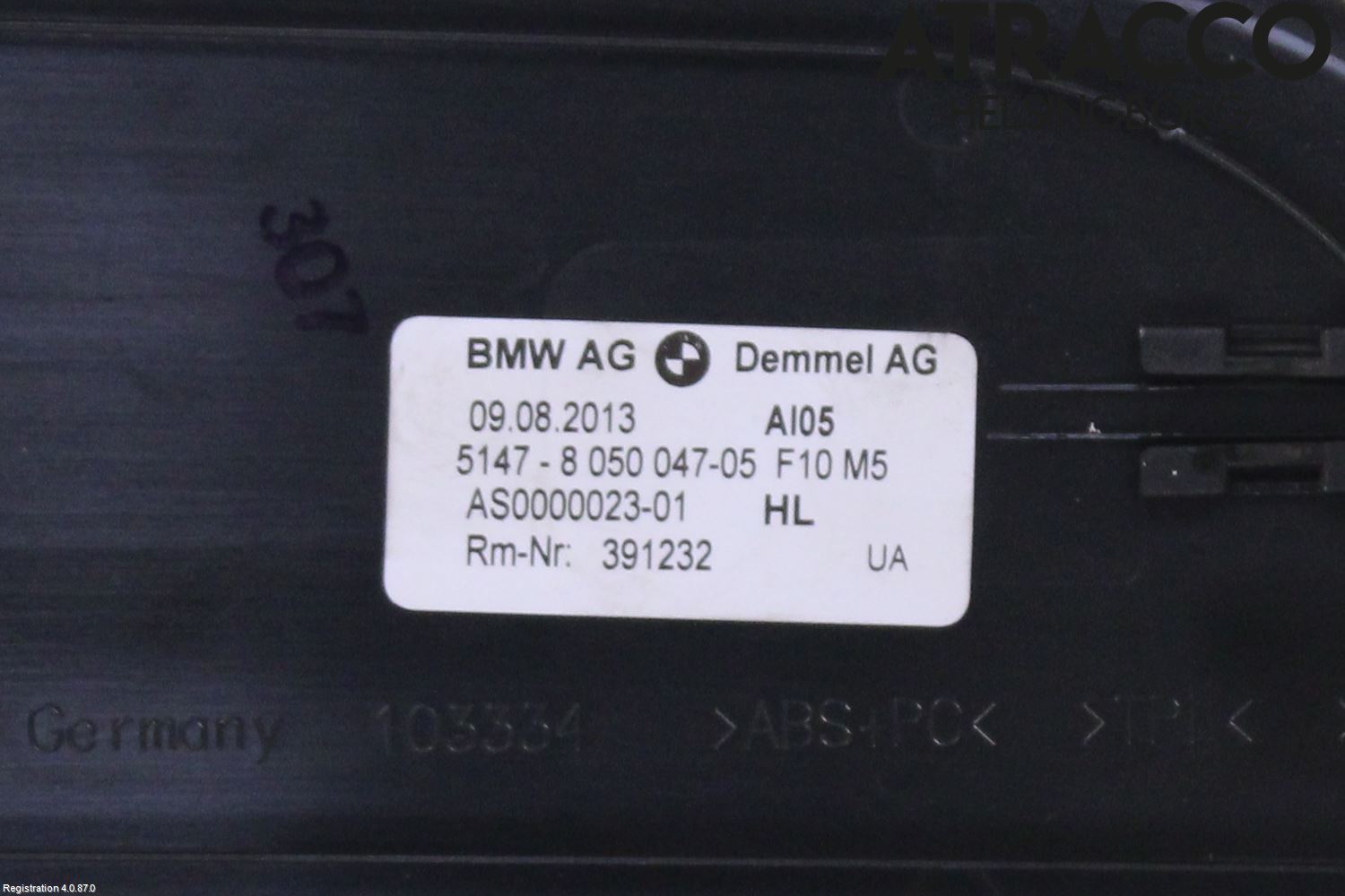 BMW 5 F10/F11/F18 09-17 Inr Tröskel-Insteg