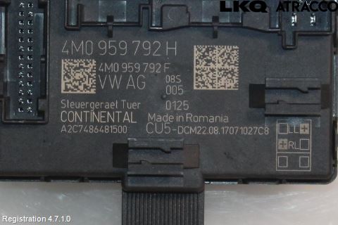 Audi A5 17- Styrenhet Dörr