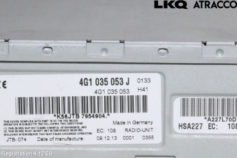 Audi A6/S6 4G 11-18 Radio