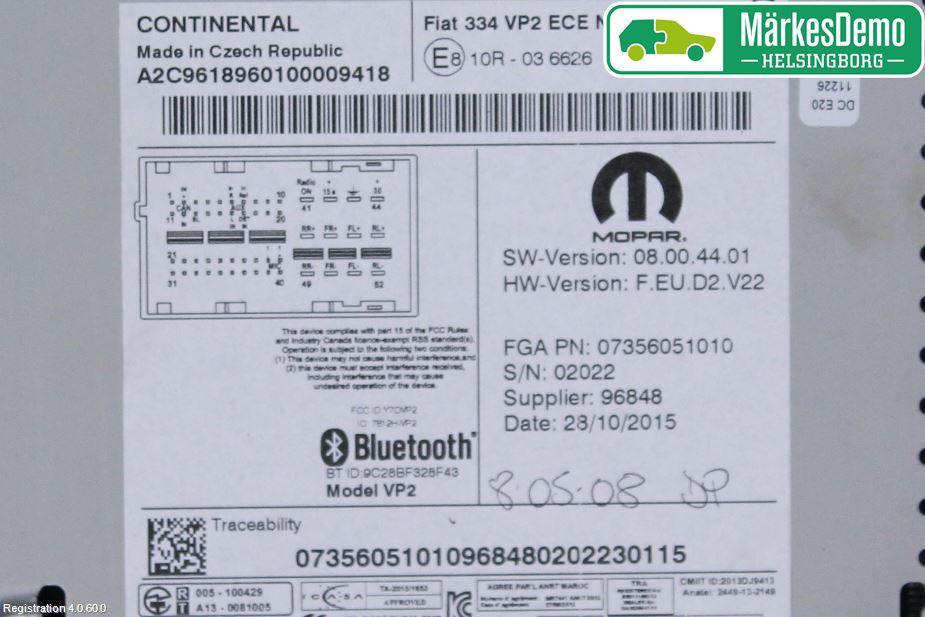 Fiat 500X 15- Cd Radio - Multimediapanel