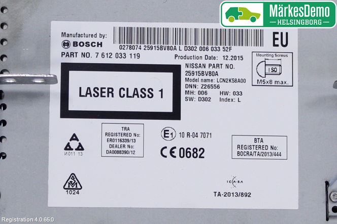 Nissan JUKE 14-19 Cd Radio - Multimediapanel