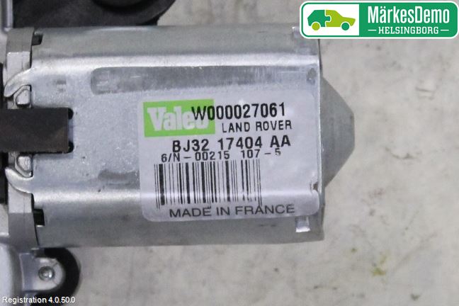 Landrover LAND ROVER RANGE ROVER EVOQUE (L538) 11-18 Torkarmotor Baklucka