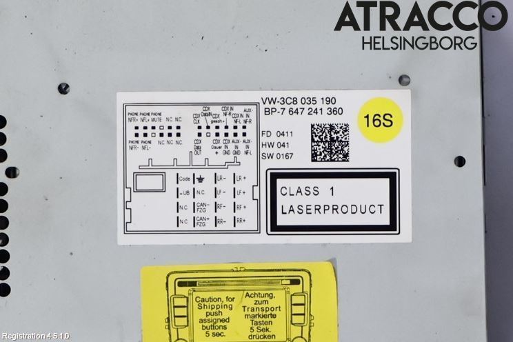 Volkswagen VW PASSAT 11-14 Cd Radio - Multimediapanel