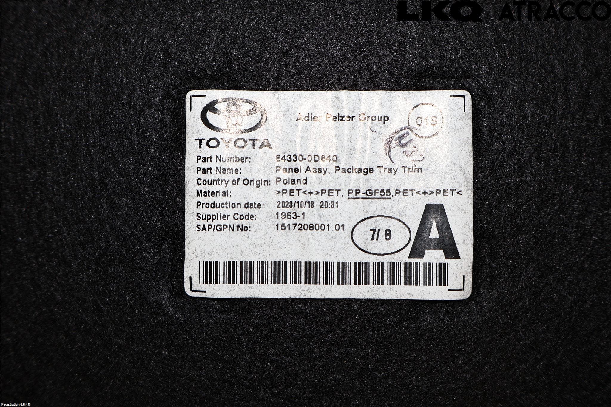 Toyota YARIS XP21 20- Hatthylla