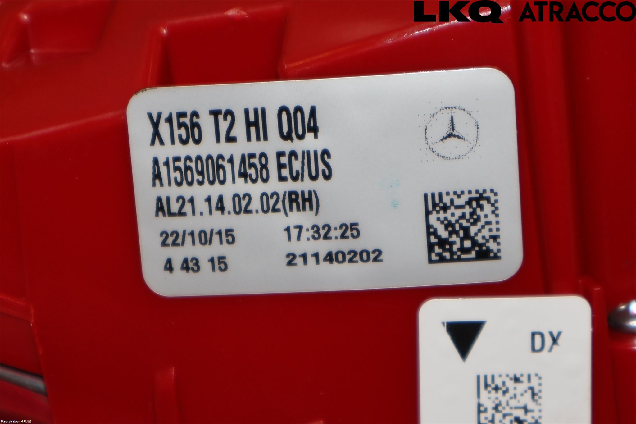 Mercedes-Benz MB GLA-KLASS (X156) 13-20 Bakljus Lucka Hö
