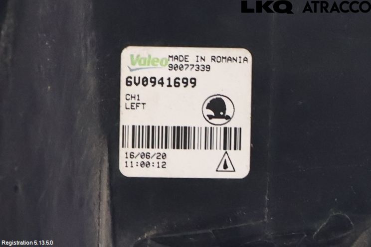 Skoda FABIA 15-21 Dimljus-Varselljus Fram