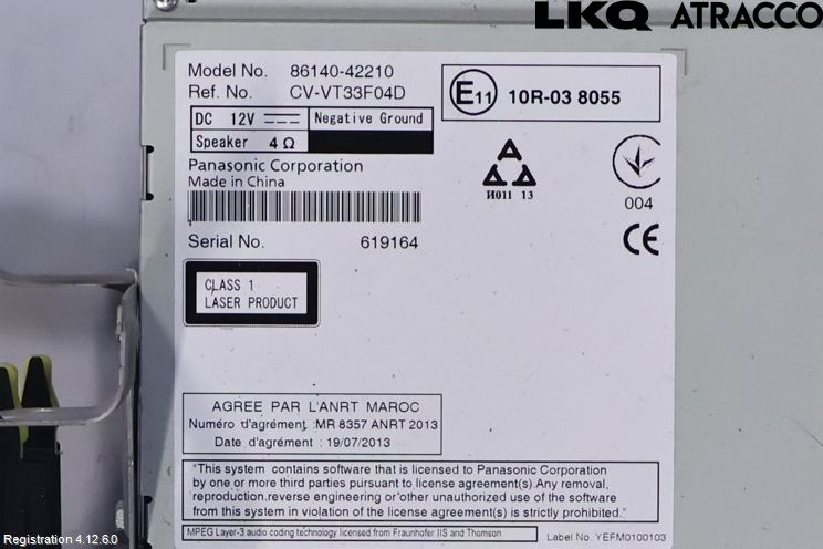Toyota RAV4 13-18 Cd Radio - Multimediapanel